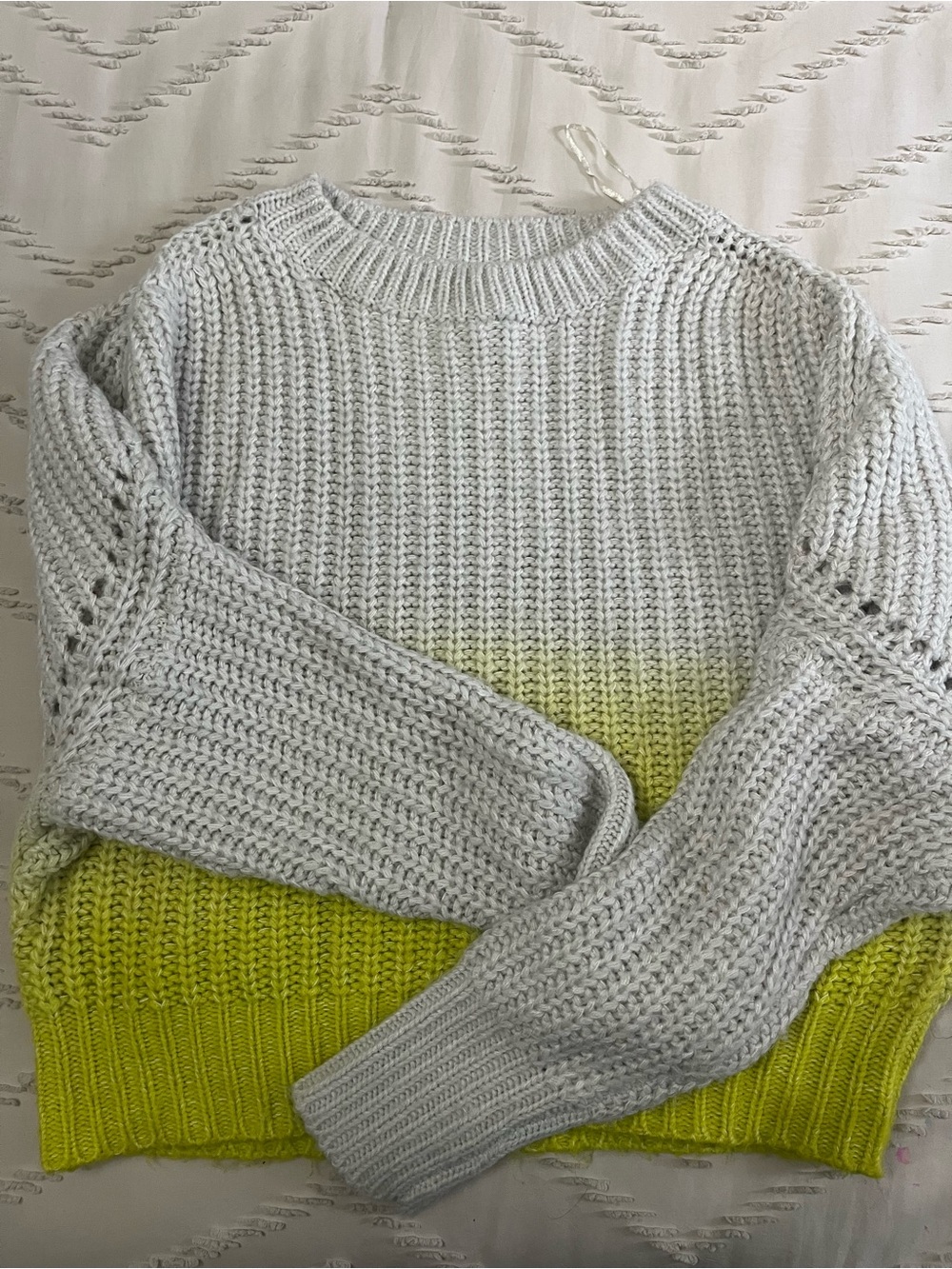 Design Lab by Lord & Taylor Chunky Knit Ombré Sweater | Size Medium